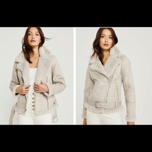 Biker faux fur jacket